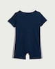 image 2 of F&F Baby Pure Cotton Little Dribbler Romper in Navy