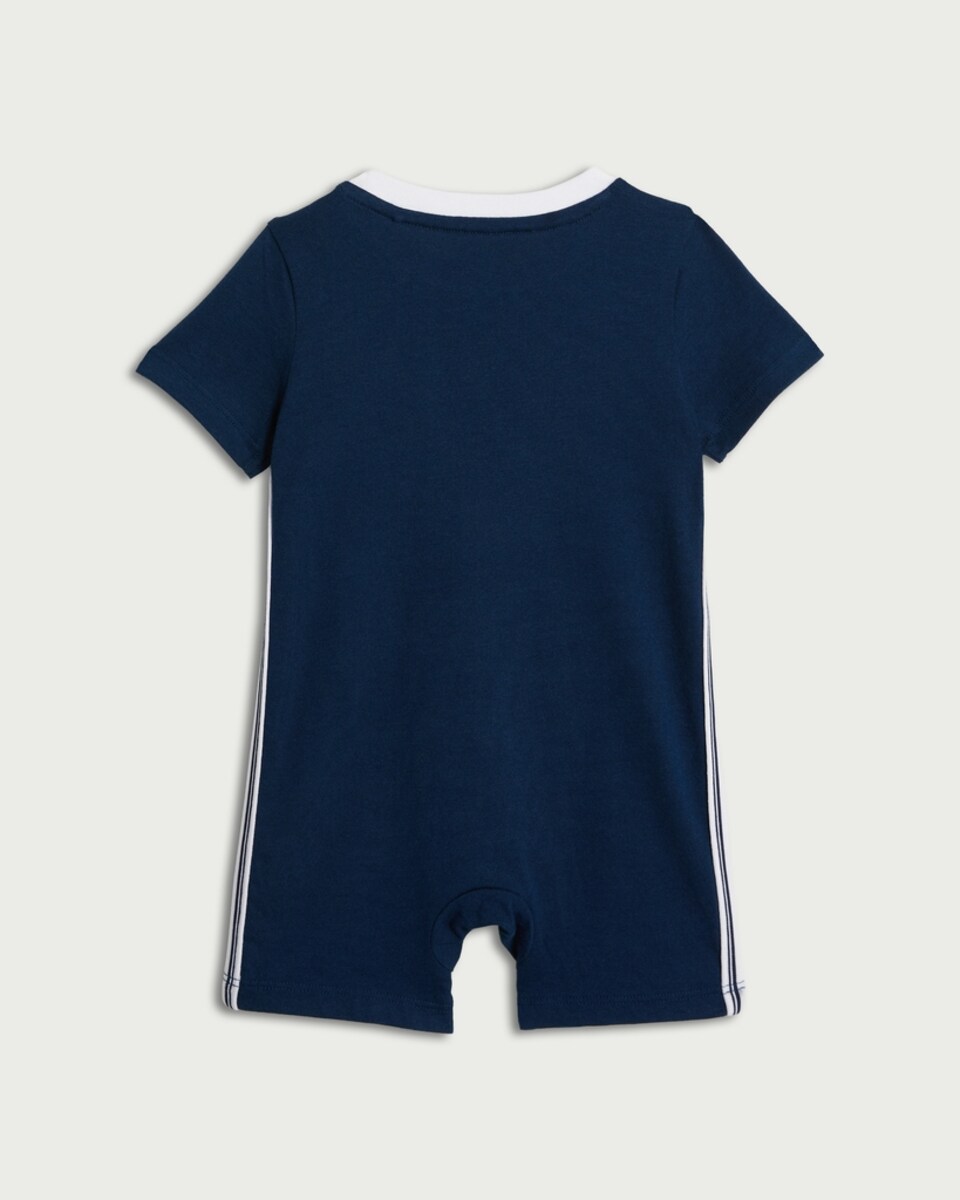image 1 of F&F Baby Pure Cotton Little Dribbler Romper in Navy