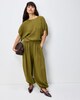 image 2 of F&F Textured Batwing Top in Olive