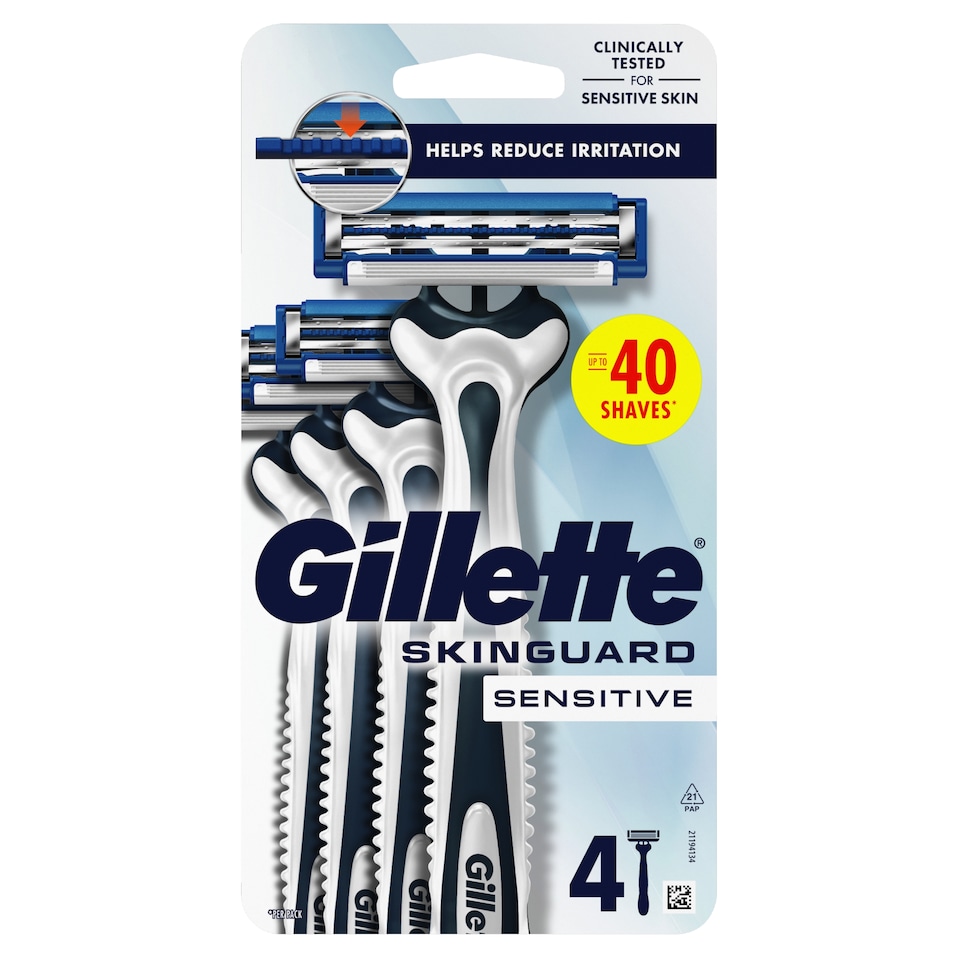 image 1 of Gillette Skinguard Disposable Razors 4 Pack