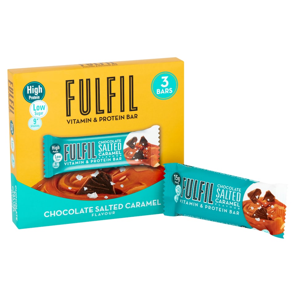 image 1 of Fulfil Chocolate Salted Caramel 3X40g