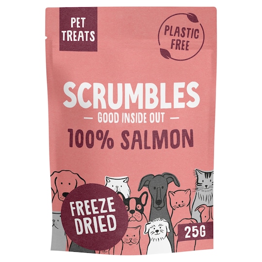 Scrumbles Salmon Freeze Dried Pet Treats 25G Tesco Groceries