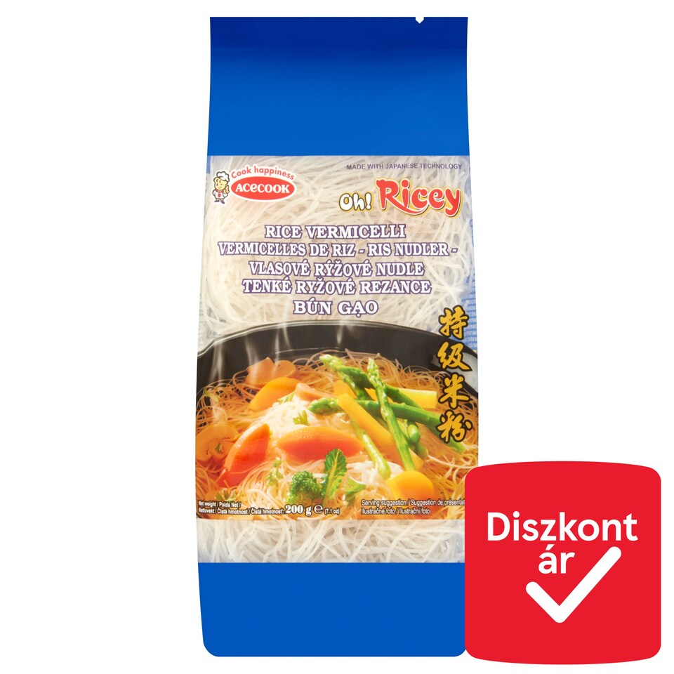Oh! Ricey rizstészta cérnametélt 200 g  1. kép