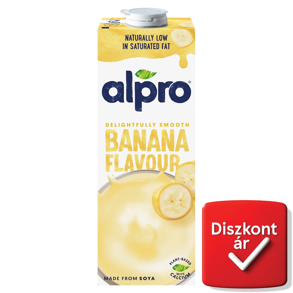 Alpro UHT banános szójaital hozzáadott kalciummal és vitaminokkal 1 l