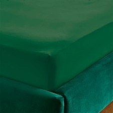 Silentnight Brushed Green Fitted Sheet King
