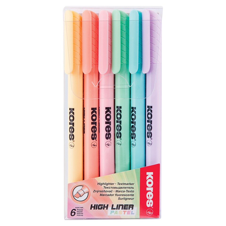 Kores High Liner Pastel zvýrazňovač 6 ks