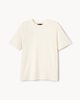 image 5 of F&F Pure Cotton Crew Neck T-Shirt in Cream