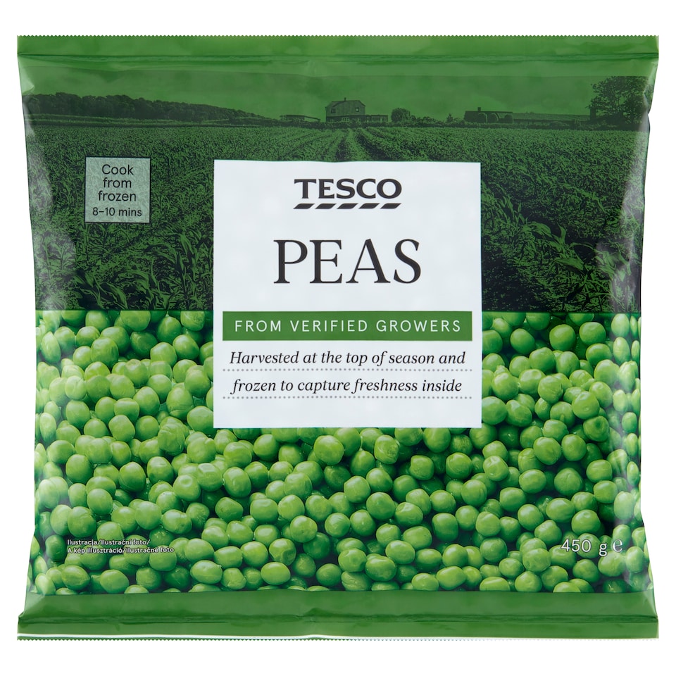 Tesco gyorsfagyasztott zöldborsó 450 g