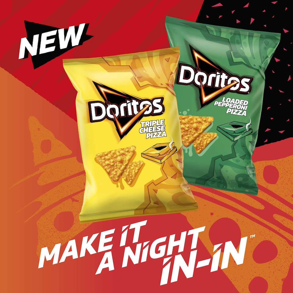 image 1 of Doritos Tortilla Chips Triple Cheese Pizza Sharing Bag Crisps 180g
