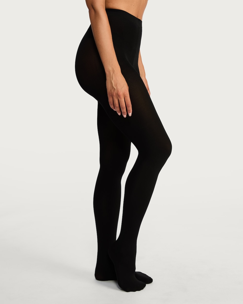 image 1 of F&F 4-Pack 80 Denier Opaque Tights in Black