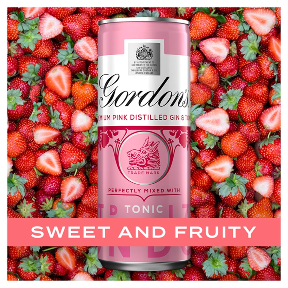 image 1 of Gordon's Pink Gin & Tonic Can 5% Vol 250ml 