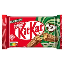 KitKat Hazelnut Twist ropogós ostya tejcsokoládéban és fehér bevonóban 41,5 g