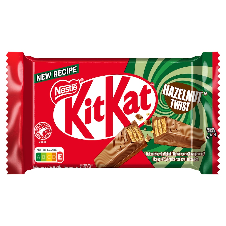 KitKat Hazelnut Twist Crispy Wafer in Milk Chocolate and White Coating 41,5 g