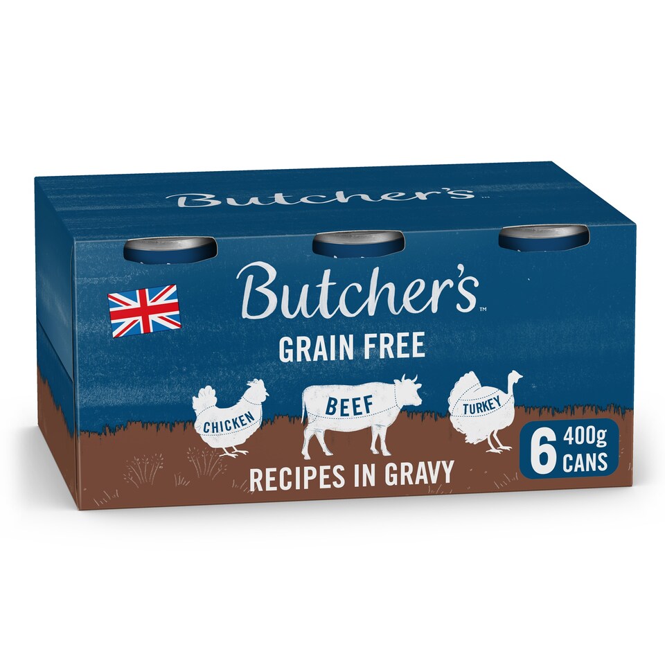 image 1 of Butcher's Recipe In Gravy Dog Food Tins 6x400g
