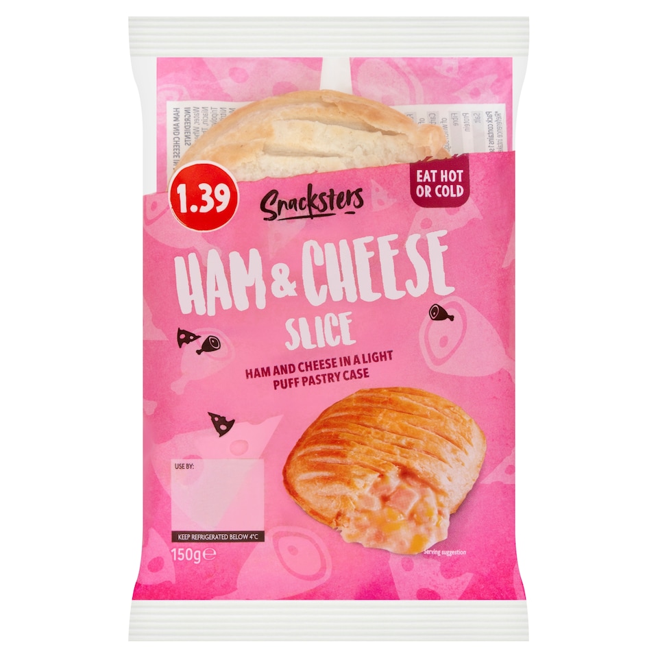 Snacksters Ham & Cheese Slice 150g PM