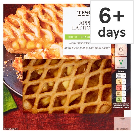 Tesco Apple Lattice Pie 500G Tesco Groceries