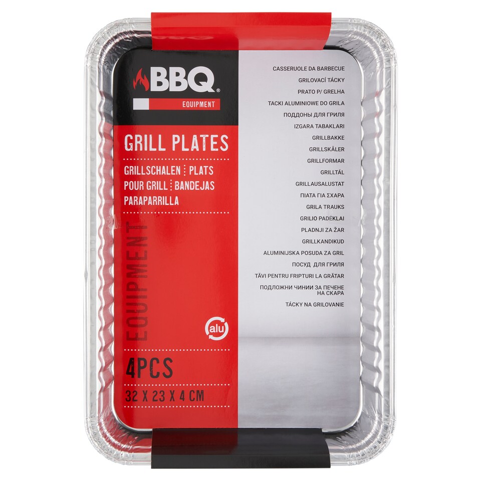 BBQ Tácky na grilovanie 32 x 23 x 4 cm 4 ks