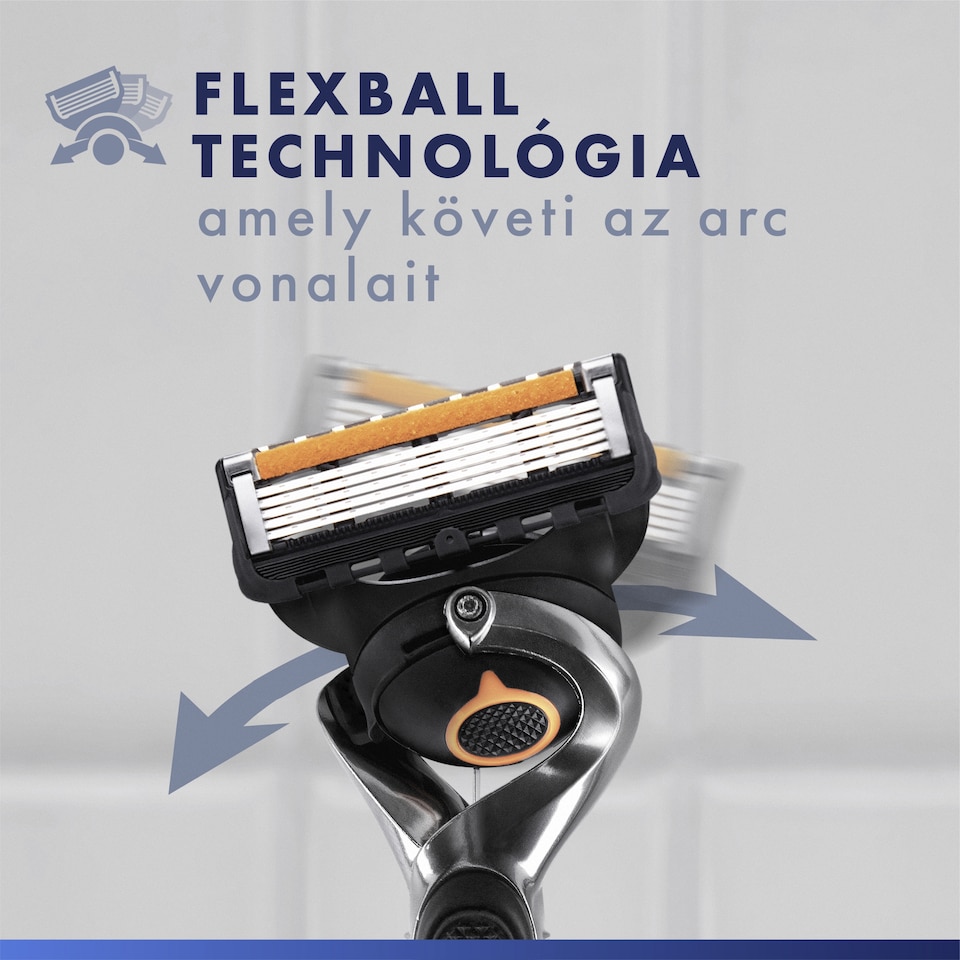 Gillette ProGlide Férfi Borotva, 1 db Gillette 5 Pengés, Borotvabetétek, FlexBall Markolat 1. kép