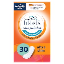 Lil-Lets Extra Protection 30 Unscented Pantyliners 