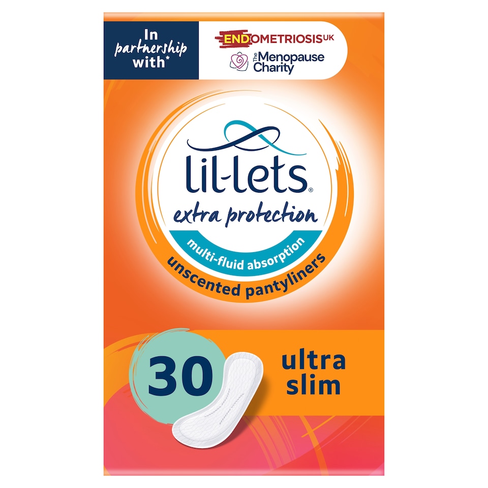 Lil-Lets Extra Protection 30 Unscented Pantyliners 