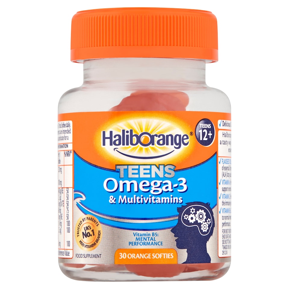 Haliborange Teens Omega-3 and Multivitamins Orange Softies 30s