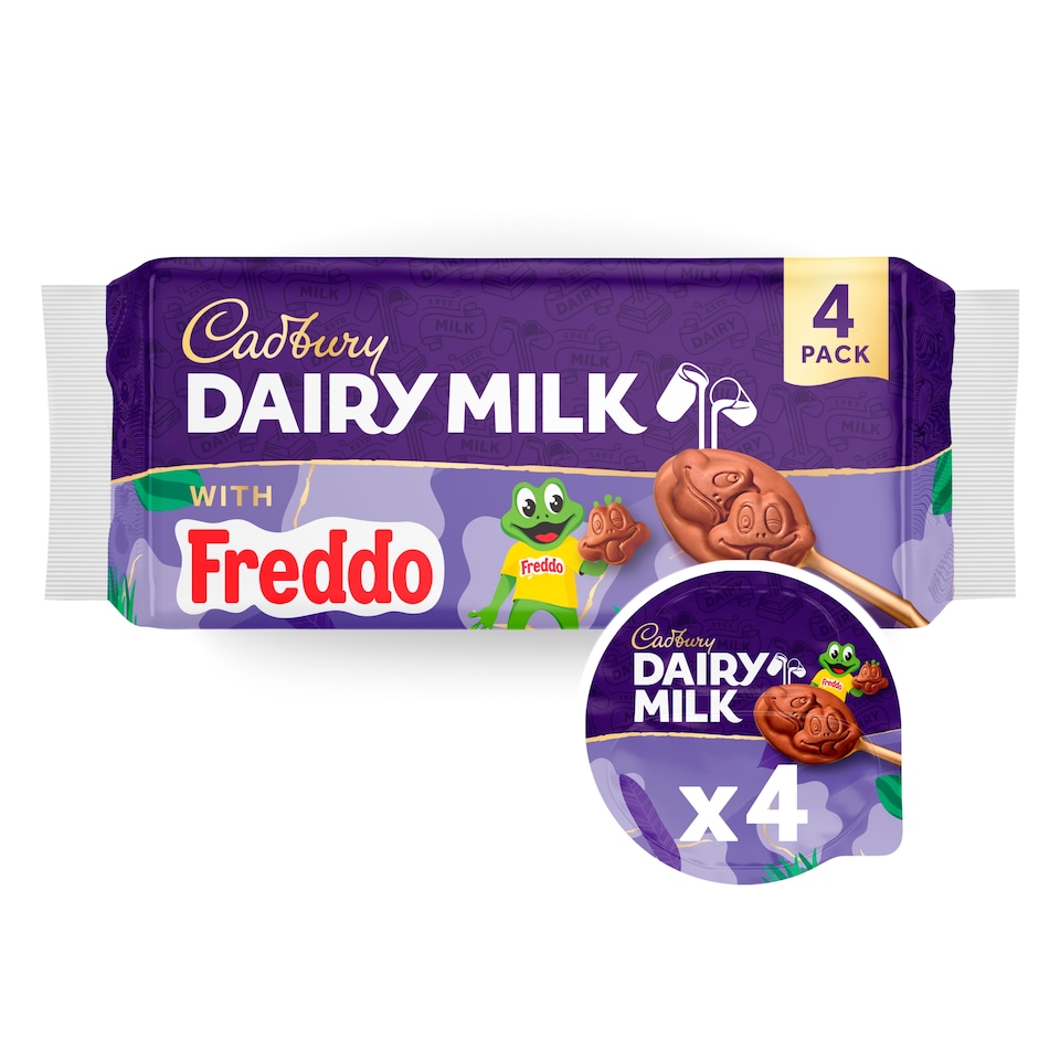 image 1 of Cadbury Dairy Milk Dessert with festive white chocolate pieces  4x75g