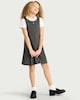 image 1 of F&F School Girls 2-Pack Regular Fit Pleated Pinafore Dresses in Grey