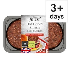 Tesco Finest Hot Honey Smash Beef Burgers 300G