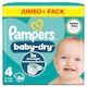 image 1 of Pampers Baby Dry Size 4 Nappies Jumbo+ 84 Pack