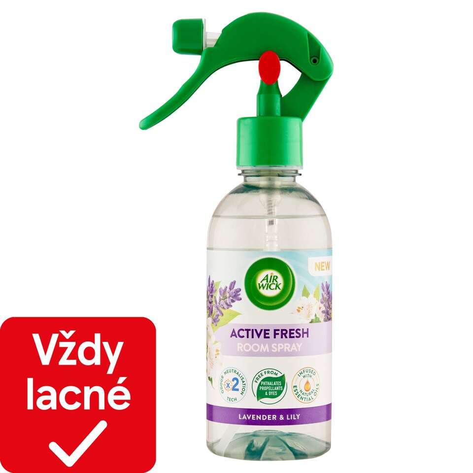 obrázok 1 z Air Wick Active Fresh Osviežovač vzduchu v spreji ľalia a levanduľa 237 ml