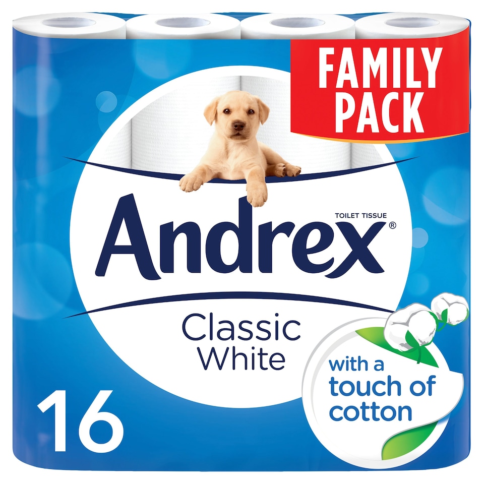 Andrex Toilet Tissue White 16 Rolls