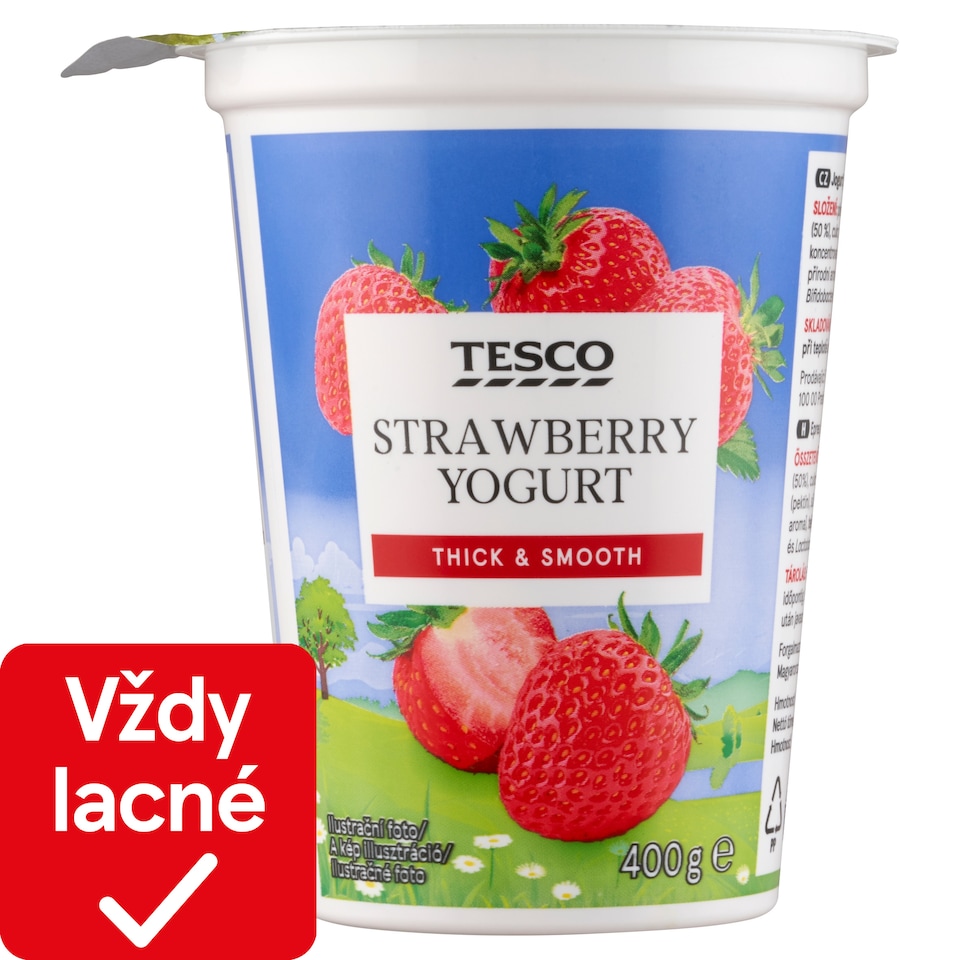 Tesco Jogurt jahodový 400 g
