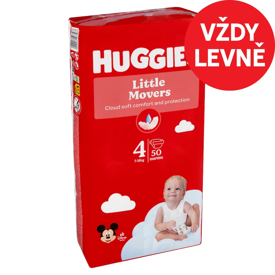 Huggies Little Movers Diapers Size 4 Children 7-18kg 50 pcs