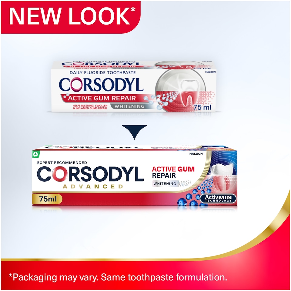 image 1 of Corsodyl Active Gum Repair Whitening Toothpaste 75Ml