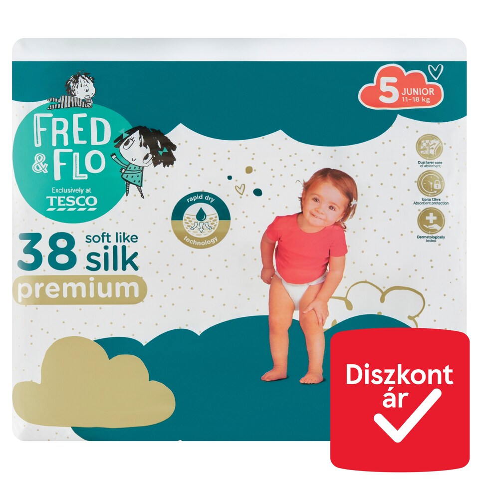 image 1 of Fred & Flo 5 Junior 11-18 kg Nappies 38 pcs