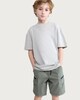 image 1 of F&F Active Boys TECHSPORT Zip Pocket Cargo Shorts in Khaki