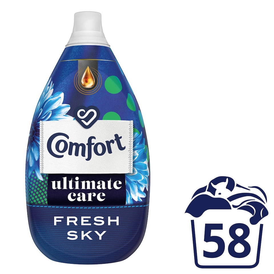 image 1 of Comfort Ultimate Care Fresh Sky Fabric Conditioner 58 Wash 870ml