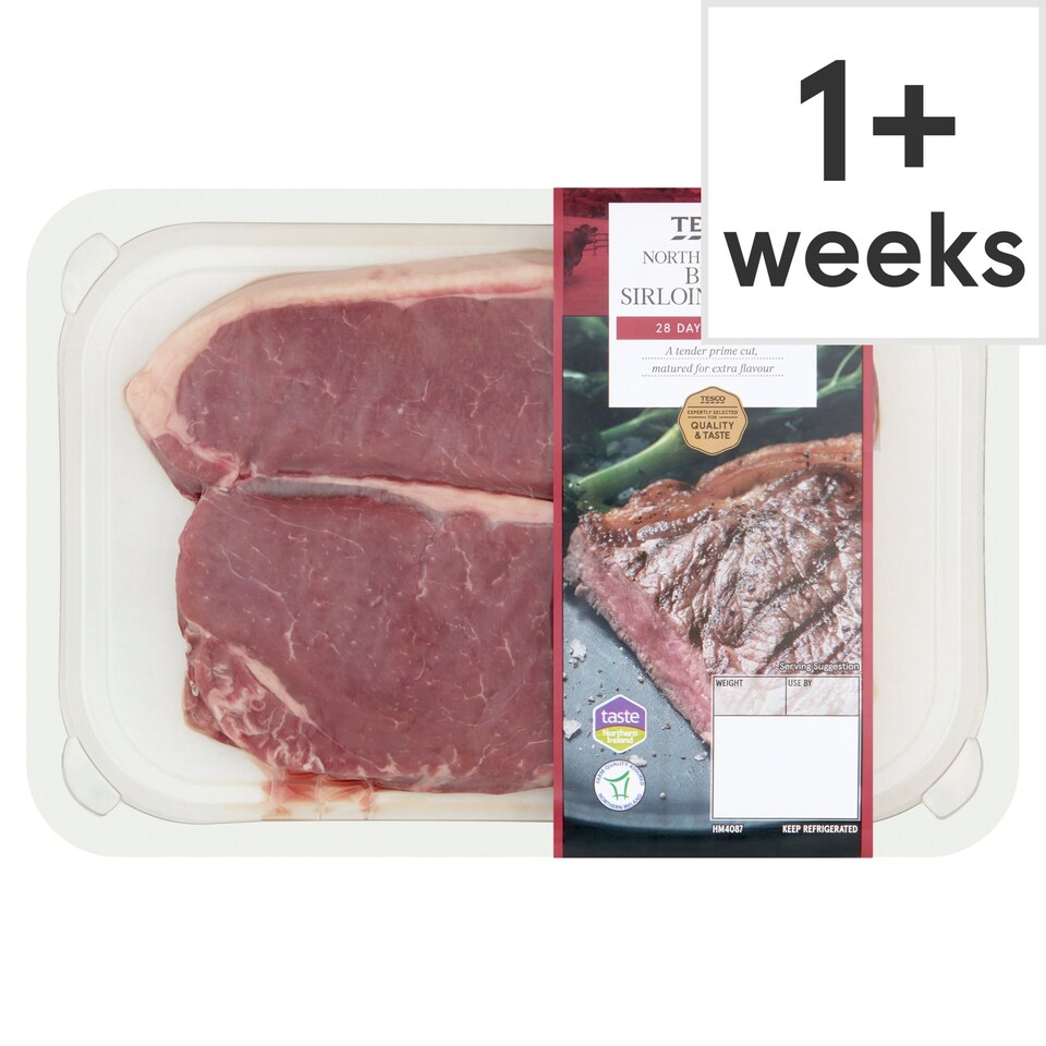 Tesco Northern Ireland Beef Beef Sirloin Steaks 454G Tesco Groceries