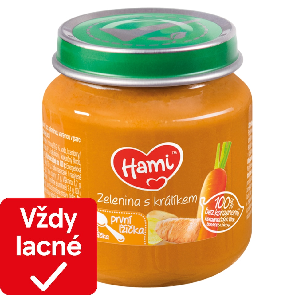 Hami príkrm Zelenina s králikom 125 g