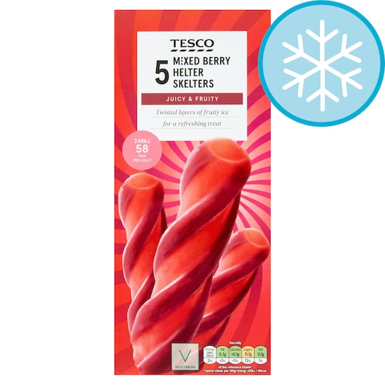 Tesco Mixed Berry Helter Skelter Lollies 350Ml Tesco Groceries
