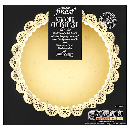 TESCO FINEST NEW YORK CHEESECAKE 460G Tesco Groceries