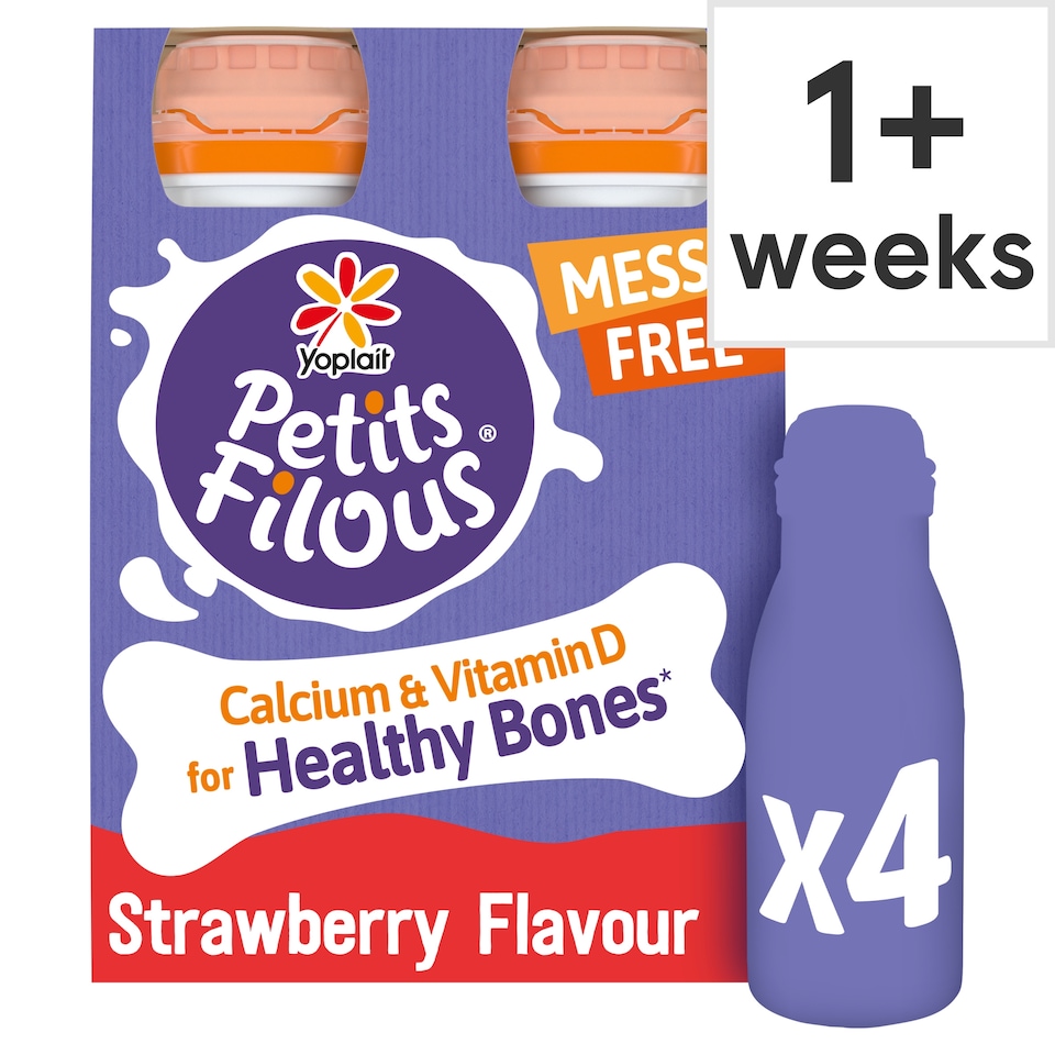 image 1 of Petits Filous Strawberry Drinking Yogurt 4 x 100g