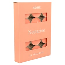 F&F Home Nectarine Scented Tealights 24 x 8.3g
