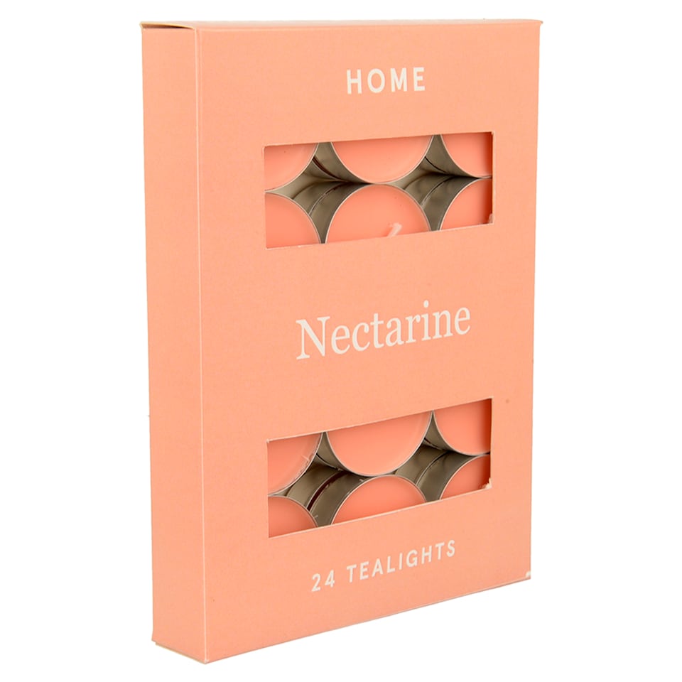 F&F Home Nectarine Scented Tealights 24 x 8.3g