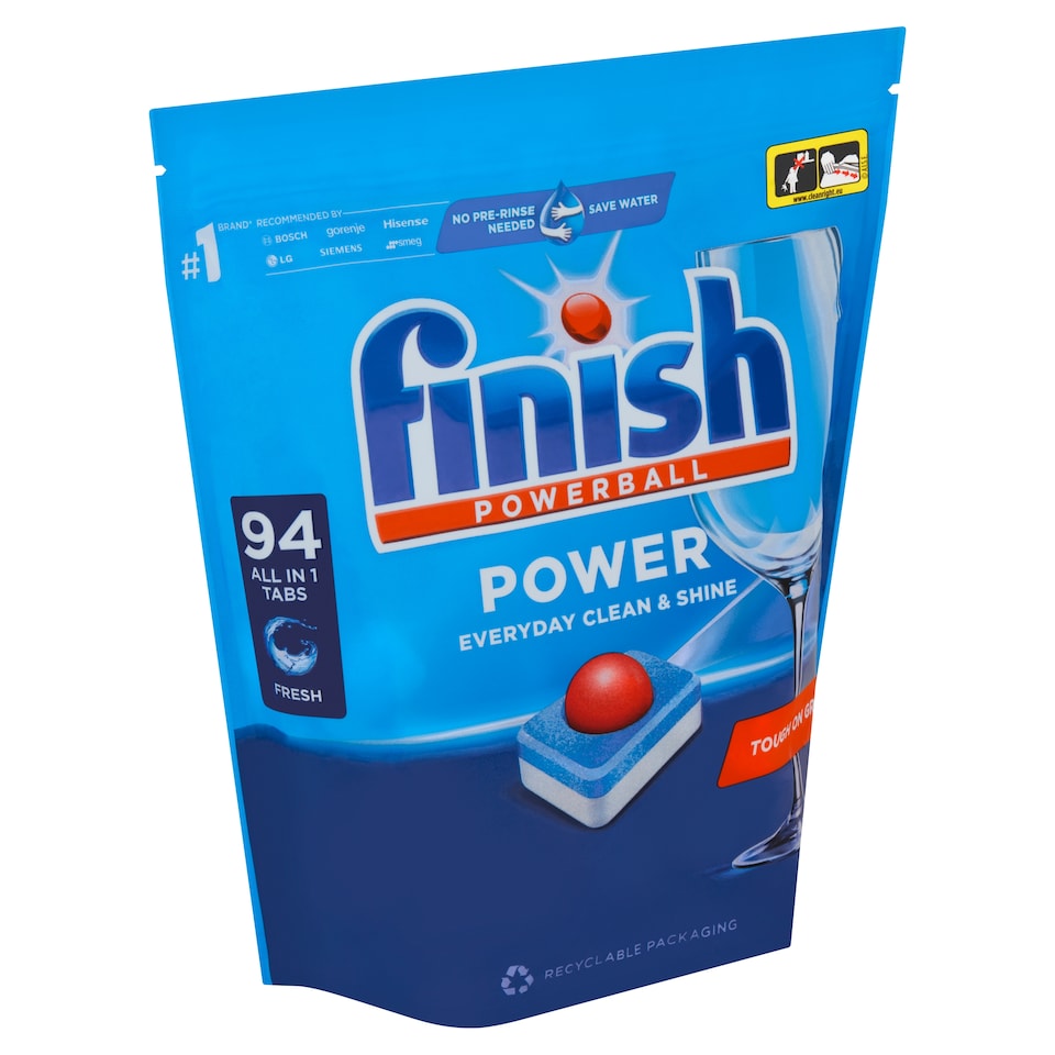 Obrázek 1 pro produkt Finish Powerball Power All in 1 Regular kapsle do myčky nádobí 94 ks 1504g