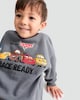 image 1 of Disney Cars Cotton Rich Race Ready Print Sweatshirt in Grey
