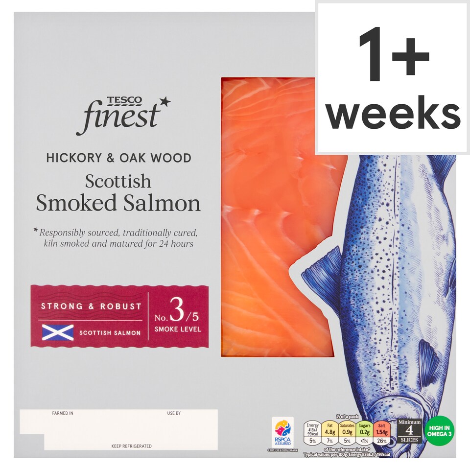 Tesco Finest Strong And Robust Scottish Smoked Salmon 100G