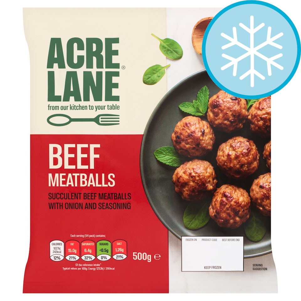 Acre Lane Kitchen Beef Meatballs 500g