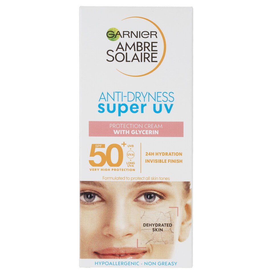 Garnier Ambre Solaire, pleťový ochranný krém proti UV žiareniu SPF 50 , 50 ml