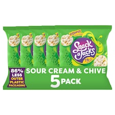 Snack a Jacks Sour Cream & Chive Rice Cakes Multipack Snacks 5x19g